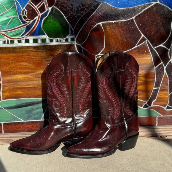 Never Worn Vintage Rancho Viejo Men's Western Cowboy Boots 7 1/2 Women's 9 - Picture 4 of 16